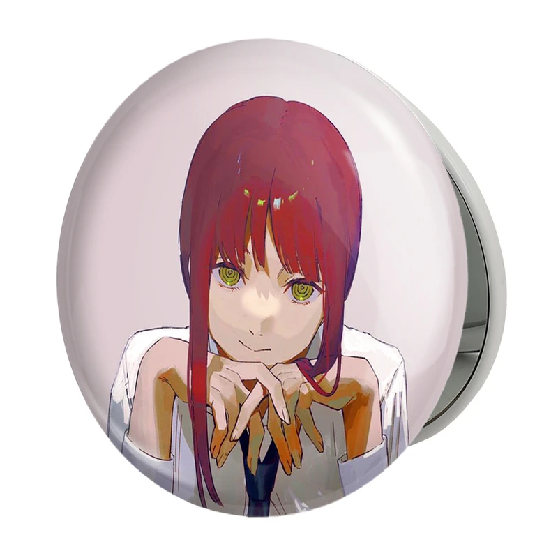 آینه جیبی خندالو طرح ماکیما انیمه مرد اره ای Chainsaw Man مدل تاشو کد 22358 