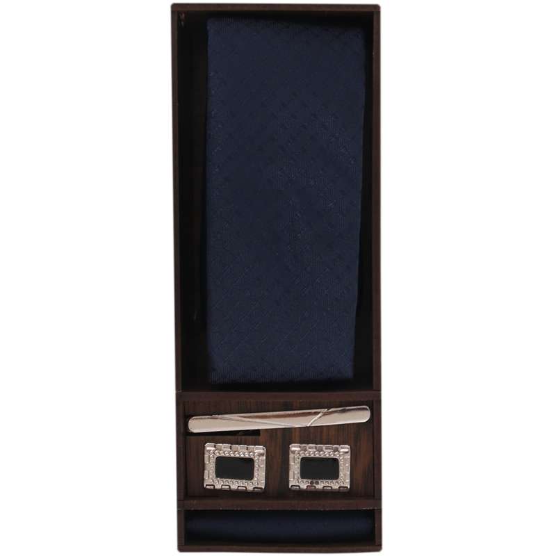 ست کراوات و گیره کراوات و دستمال جیب و دکمه سردست مردانه مدل PJ-107410