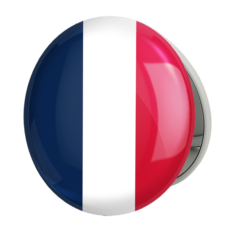 آینه جیبی خندالو طرح پرچم فرانسه مدل تاشو کد 20525 