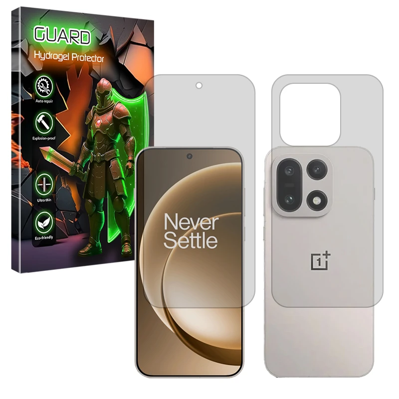 محافظ صفحه نمایش شفاف گارد مدل Tough مناسب برای گوشی موبایل وان پلاس  15 به همراه محافظ پشت گوشی 