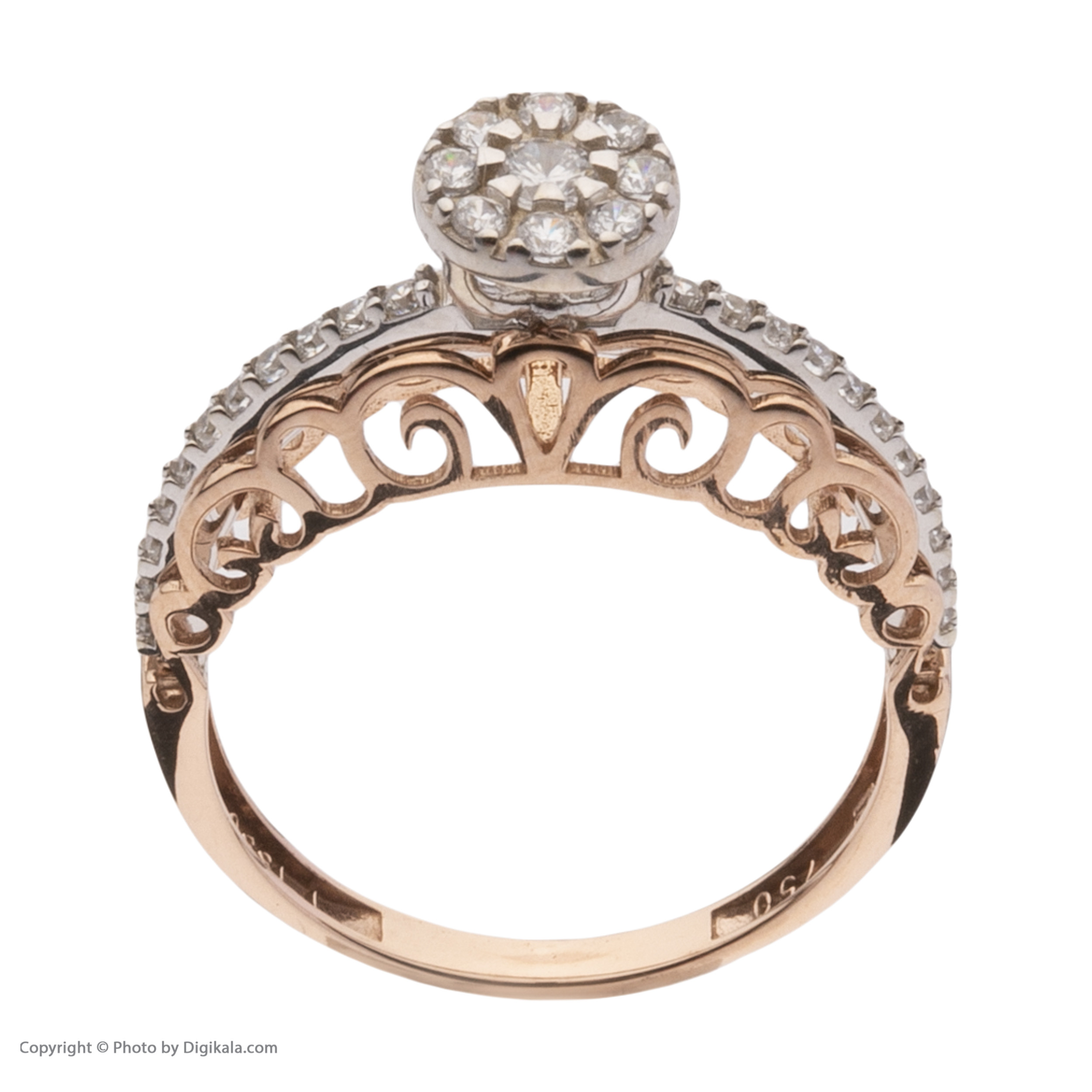 ست حلقه و پشت حلقه طلا 18 عیار زنانه مایا ماهک مدل MR0932 ست حلقه و پشت حلقه طلا 18 عیار زنانه مایا ماهک مدل MR0932