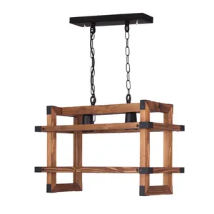 چراغ آویز ای دی ام وود مدل چوبی کد W-1602