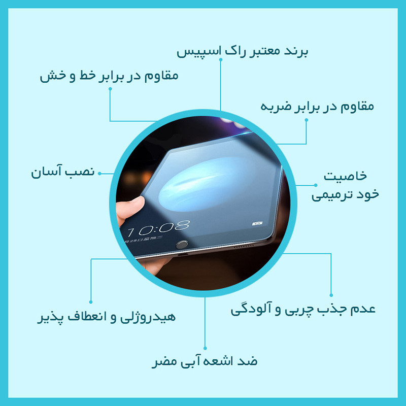 محافظ صفحه نمایش آنتی بلو راک اسپیس مدل HyBLU مناسب برای تبلت سامسونگ Galaxy Tab A 8.0 (2017)