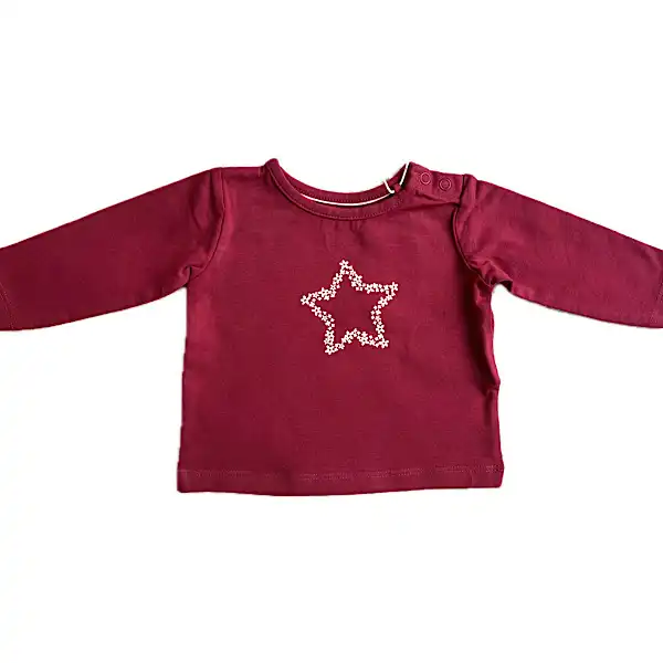 تی شرت آستین بلند نوزادی لوپیلو مدل ستاره مجموعه دو عددی