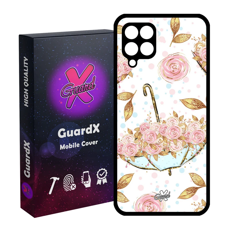 کاور گارد ایکس طرح Flower مدل Glass10107 مناسب برای گوشی موبایل سامسونگ Galaxy A12