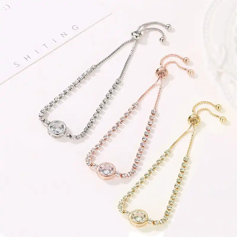 دستبند زنانه مدل نگین کد 00723