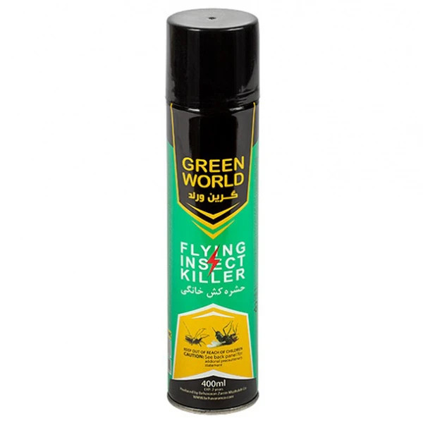 اسپری حشره کش گرین ورد مدل Flying Insect Killer حجم 400 میلی لیتر مجموعه 24 عددی