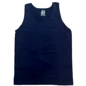 زیرپوش رکابی مردانه مدل حریر رنگ سرمه ای