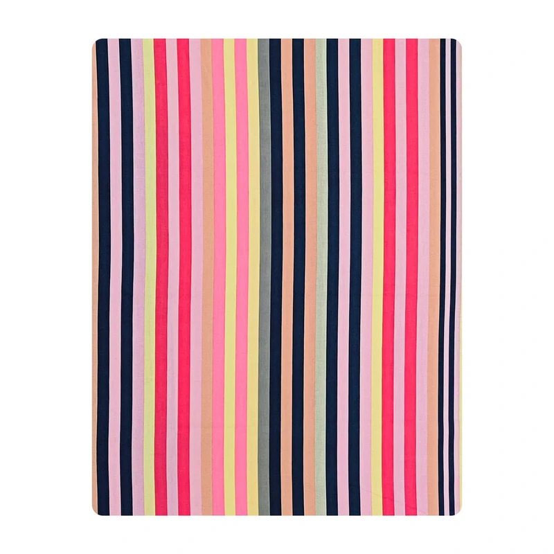 ملحفه تشک مهمان آدنو مدل Colored stripes کد FI51 یک‌ نفره سایز 90x190 سانتی‌ متر