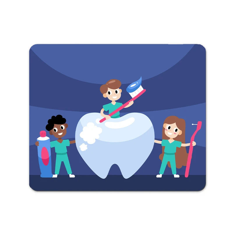 ماوس پد پاد آفرین مدل دندانپزشک مطب دندانپزشکی طرح دندان کد P568 سایز 19*24 سانتی متر