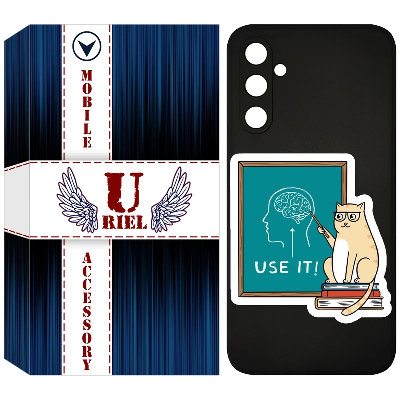 کاور یوریل مدل KSH کد 95 طرح گربه عاقل مناسب برای گوشی موبایل سامسونگ Galaxy A54
