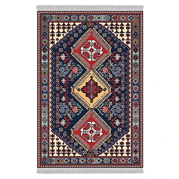 فرش پارچه‌ای دفه مدل فرشینه طرح مدرن کد 8055