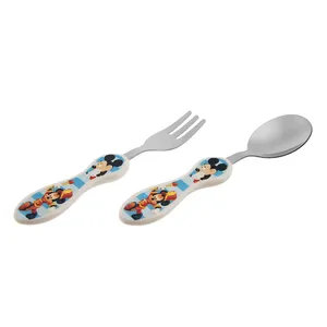 قاشق و چنگال کودک بلو بیبی مدل Mickey Mouse