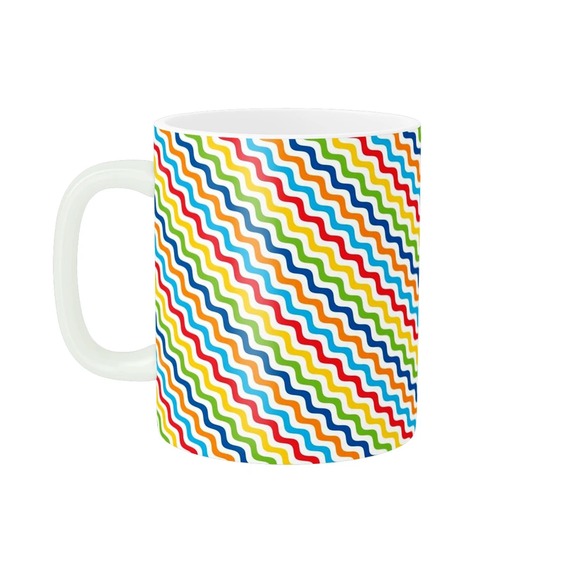  ماگ پاد آفرین طرح خط خطی رنگی کد 2101