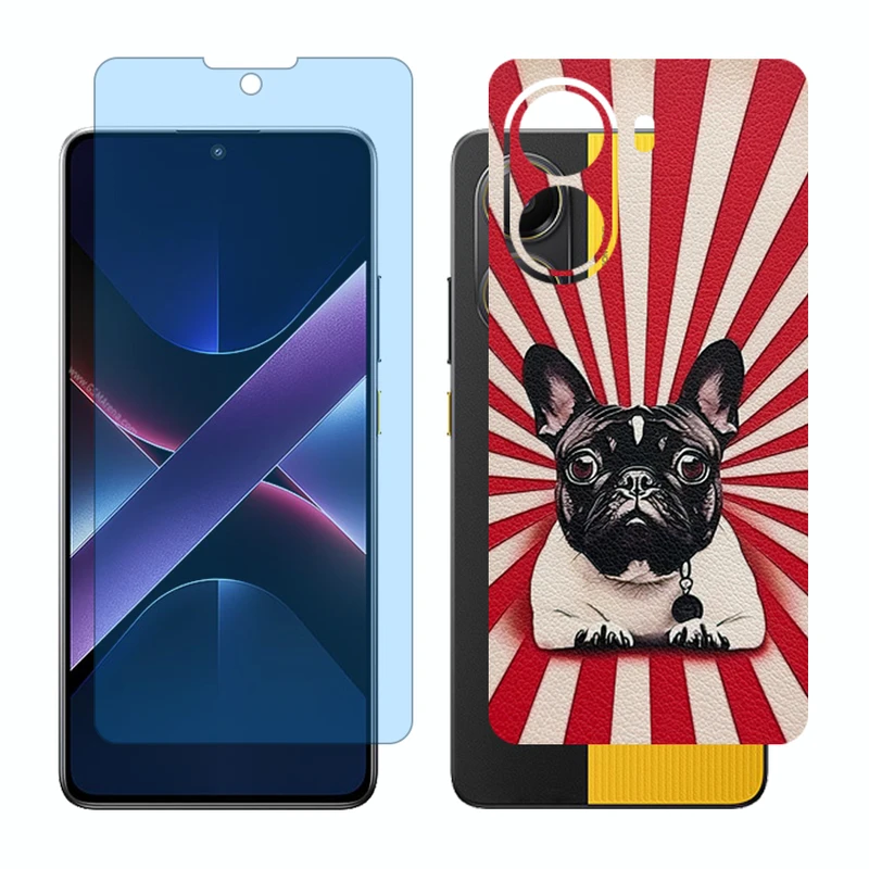 محافظ صفحه نمایش آنتی بلو گلس مدل Together مناسب برای گوشی موبایل شیائومی Poco X7 Pro به همراه برچسب پوششی پشت گوشی