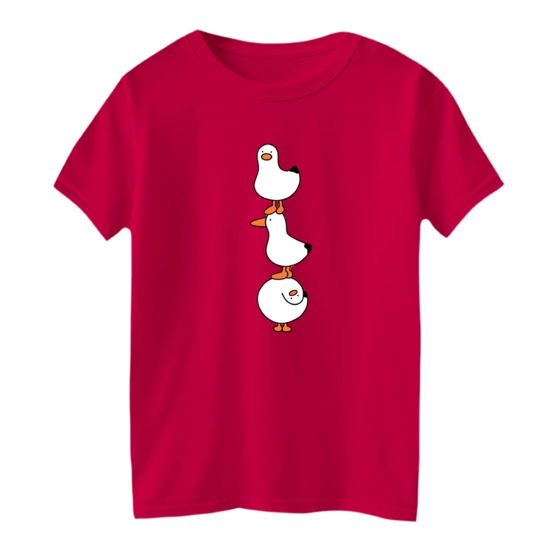 تی شرت آستین کوتاه بچگانه مدل اردک های بامزه