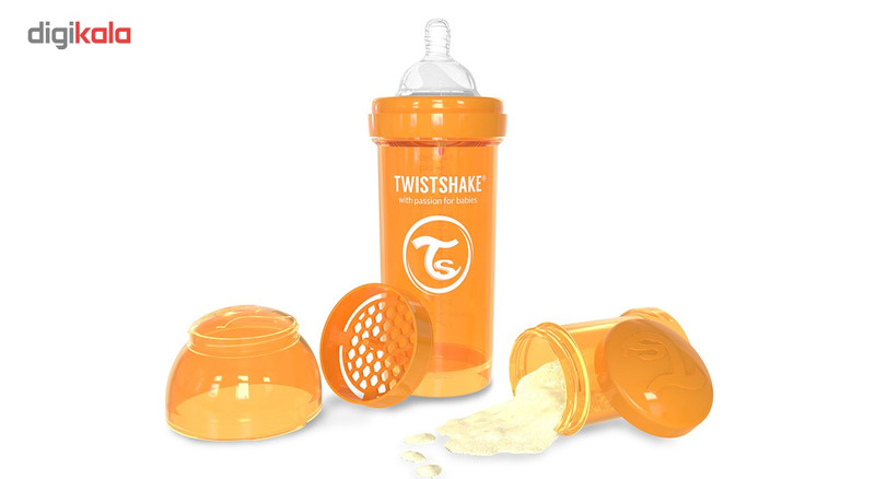 ست شیشه شیر و ذخیره ساز تویست شیک حجم 260 میلی لیتر
