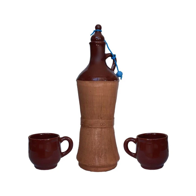 ست 3 تکه کوزه و لیوان سفالی کد K B