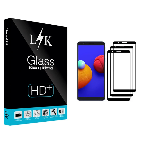 محافظ صفحه نمایش ال کی مدل +LITE مناسب برای گوشی موبایل سامسونگ Galaxy A01 Core بسته سه عددی
