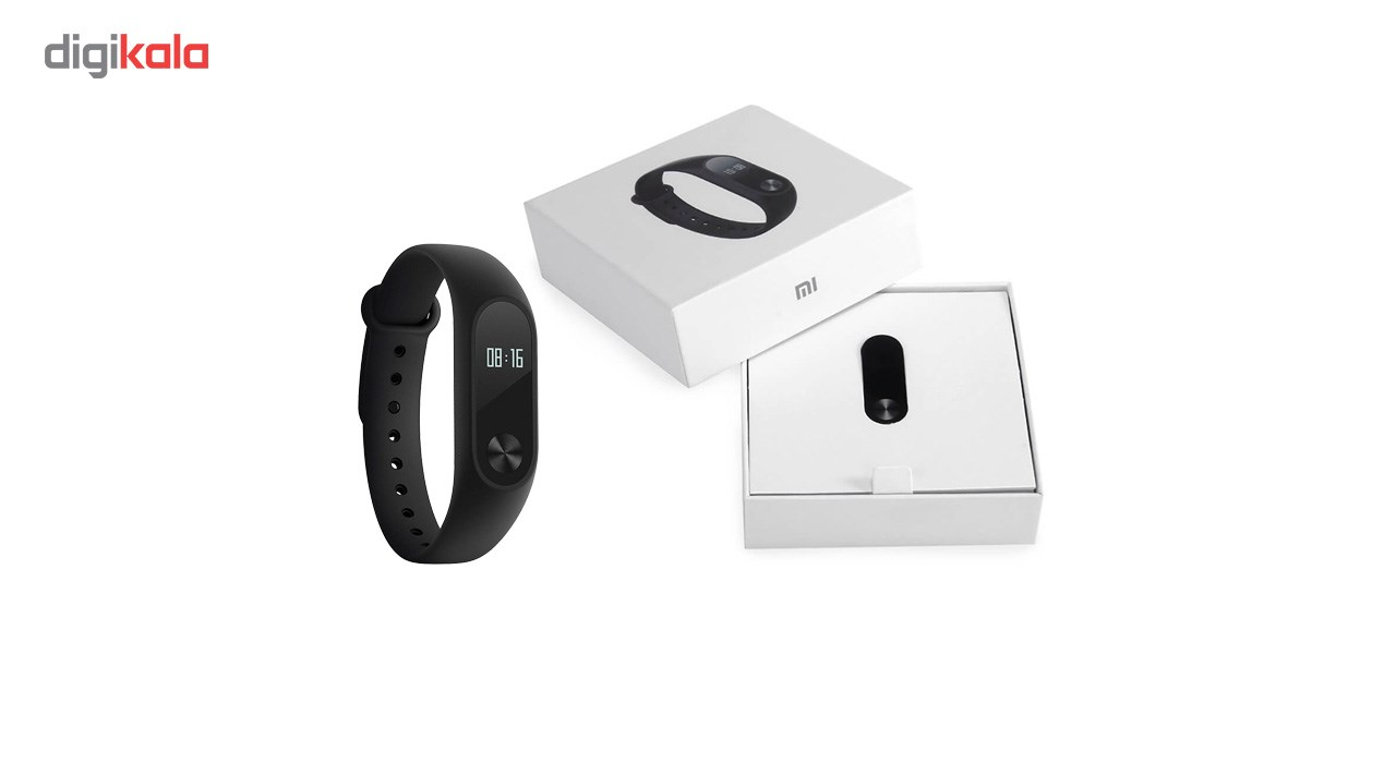 مچ بند تندرستی شیائومی مدل Mi Band 2 به همراه محافظ صفحه و بند سیلیکونی  کد  91