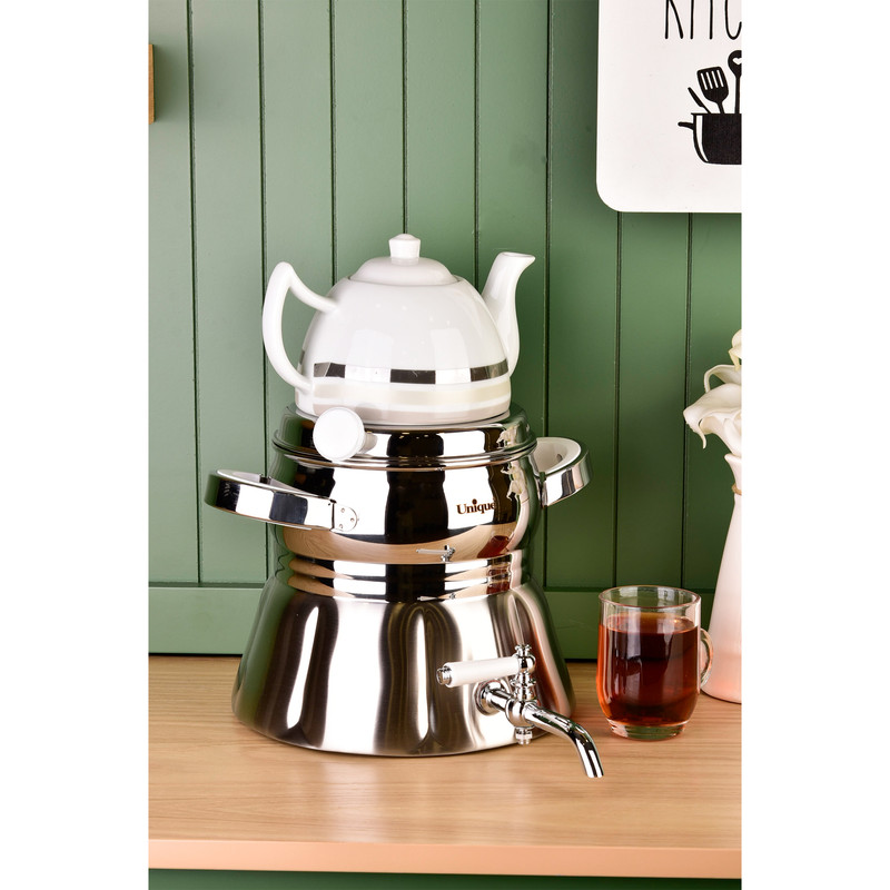 ست کتری قوری یونیک کد 7234 گنجایش کتری 5  لیتر گنجایش قوری 1 لیتر