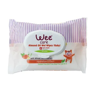 دستمال مرطوب کودک وی کر مدل Almond Oil بسته 20 عددی