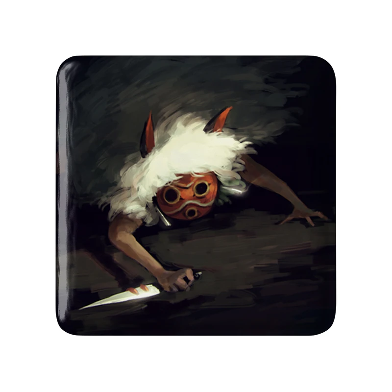 مگنت خندالو طرح سان انیمه پرنسس مونونوکه مدل مربعی کد 34106