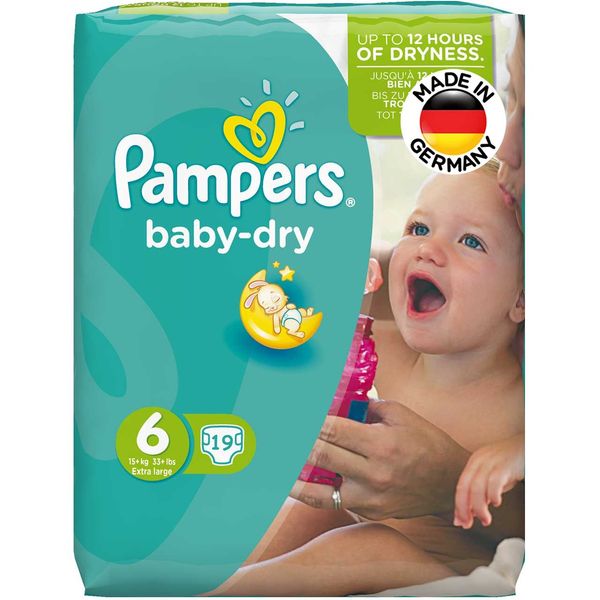 پوشک پمپرز مدل Baby Dry سایز 6 بسته 19 عددی پوشک پمپرز مدل Baby Dry سایز 6 بسته 19 عددی