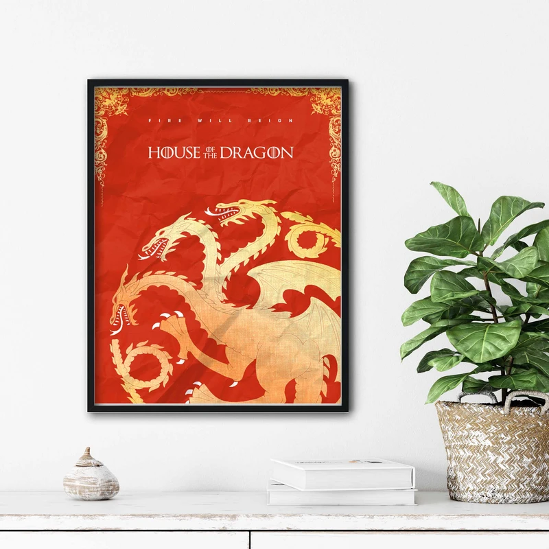 تابلو آتریسا طرح پوستر فیلم game of trones مدل ATm319