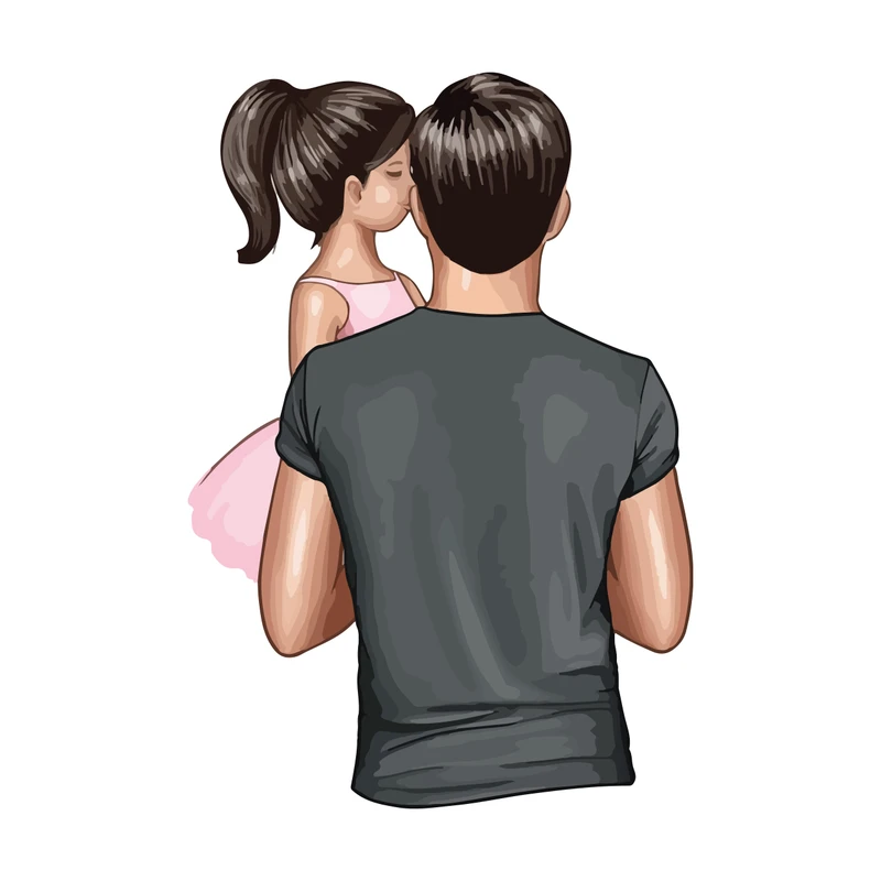 برچسب لپ تاپ طرح پدر دختری کد 796