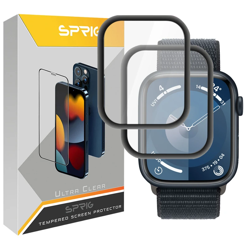 محافظ صفحه نمایش نانو اسپریگ مدل Pmma-SPG مناسب برای اپل واچ Series 9 45 میلیمتری بسته دو عددی