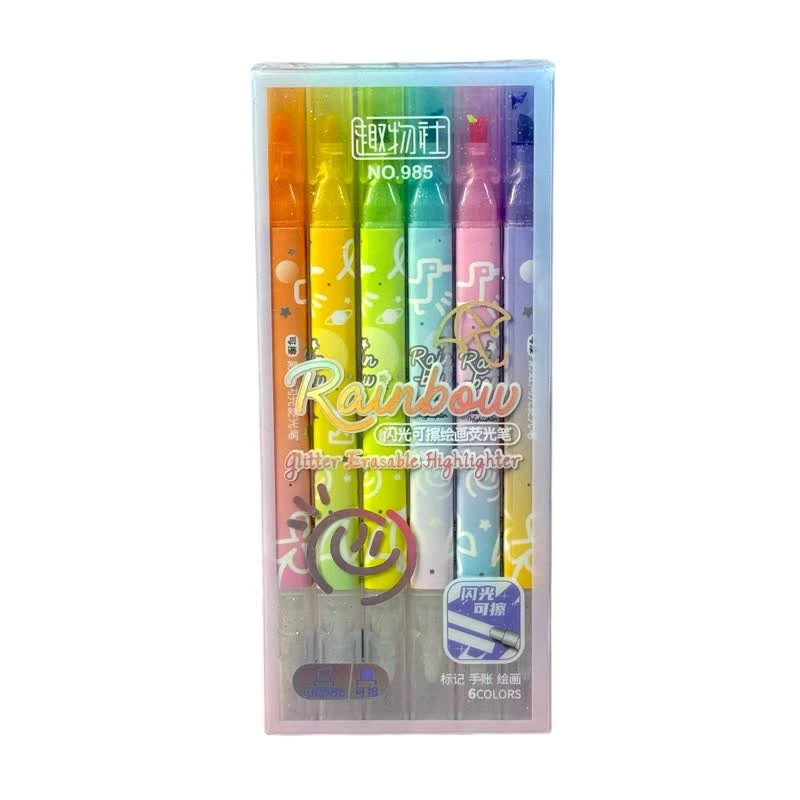 ماژیک علامت گذار رینبو کد 985 مجموعه 6 عددی