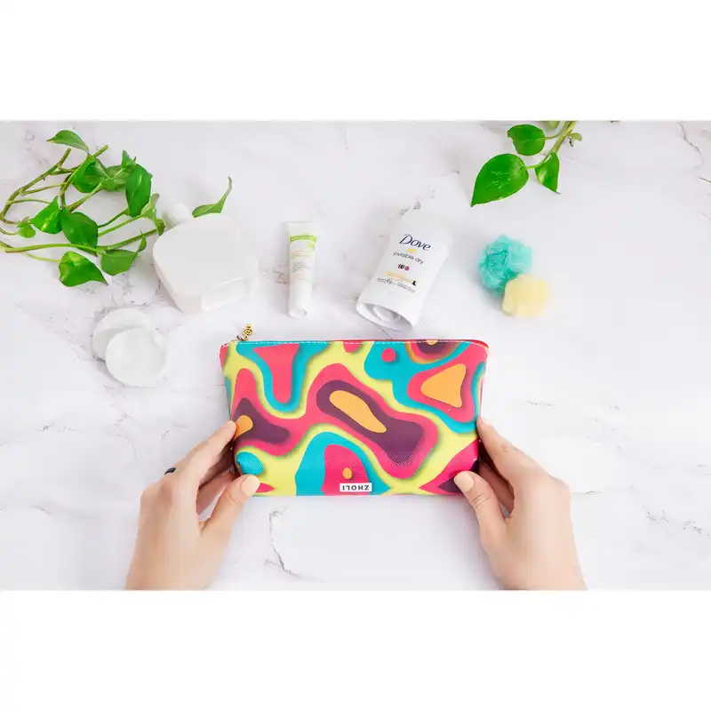 کیف لوازم آرایش زنانه طرح موج مدل PK-031