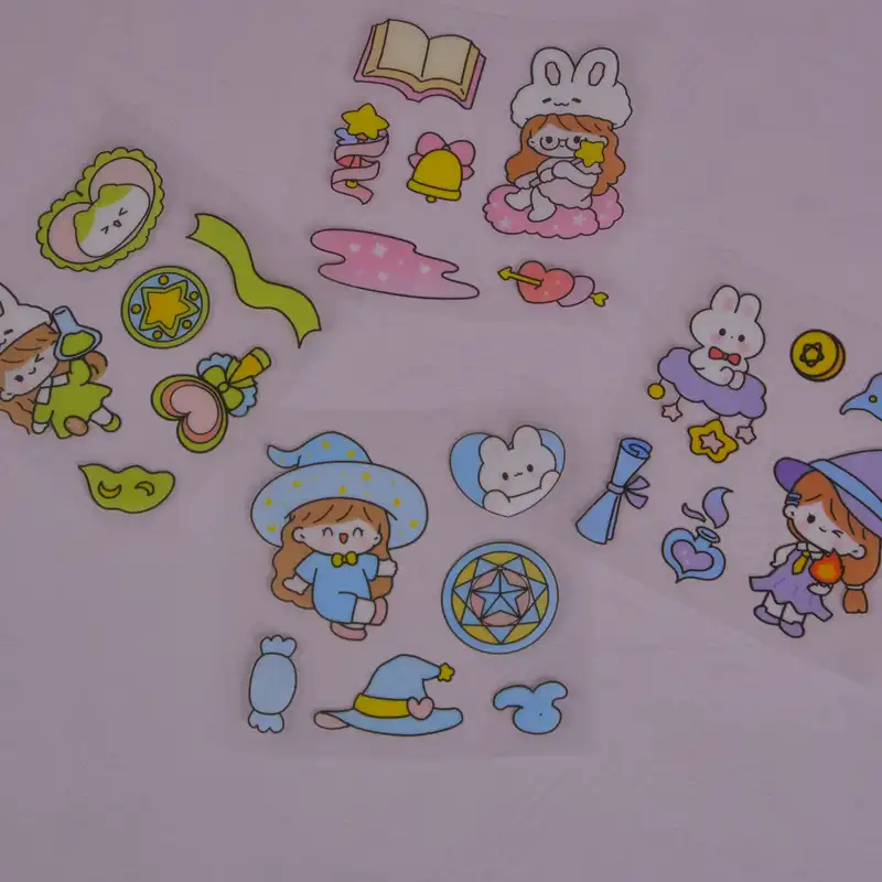 برچسب مدل برش خورده طرح فانتزی دخترانه کد 2 بسته 4 عددی