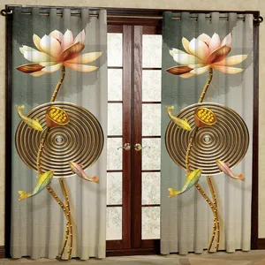 پرده مدل گل طرح دار هازان پانچی کد 2430 سایز 140x200 سانتی متر