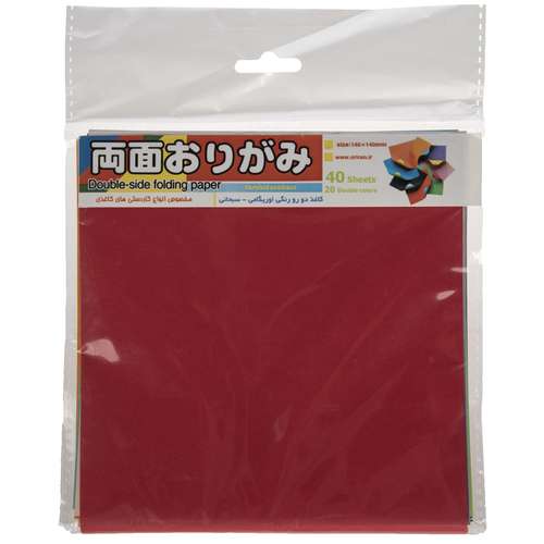 کاغذ اوریگامی اوریمان مدل رنگی دورو 140 × 140