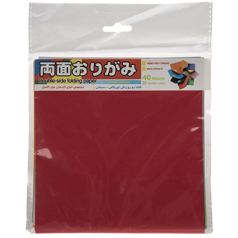 کاغذ اوریگامی اوریمان مدل رنگی دورو 140 × 140