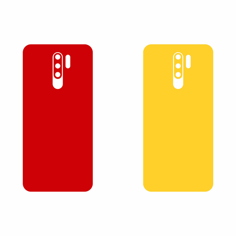 برچسب پوششی مدل X05-Yellow&Pink مناسب برای گوشی موبایل شیائومی Redmi 9 مجموعه دو عددی
