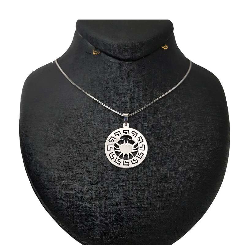 گردنبند نقره ترمه مدل ماه تولد تیر TR گردنبند نقره ترمه مدل ماه تولد تیر TR