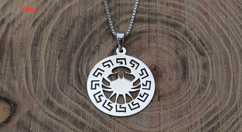 گردنبند نقره ترمه مدل ماه تولد تیر TR گردنبند نقره ترمه مدل ماه تولد تیر TR