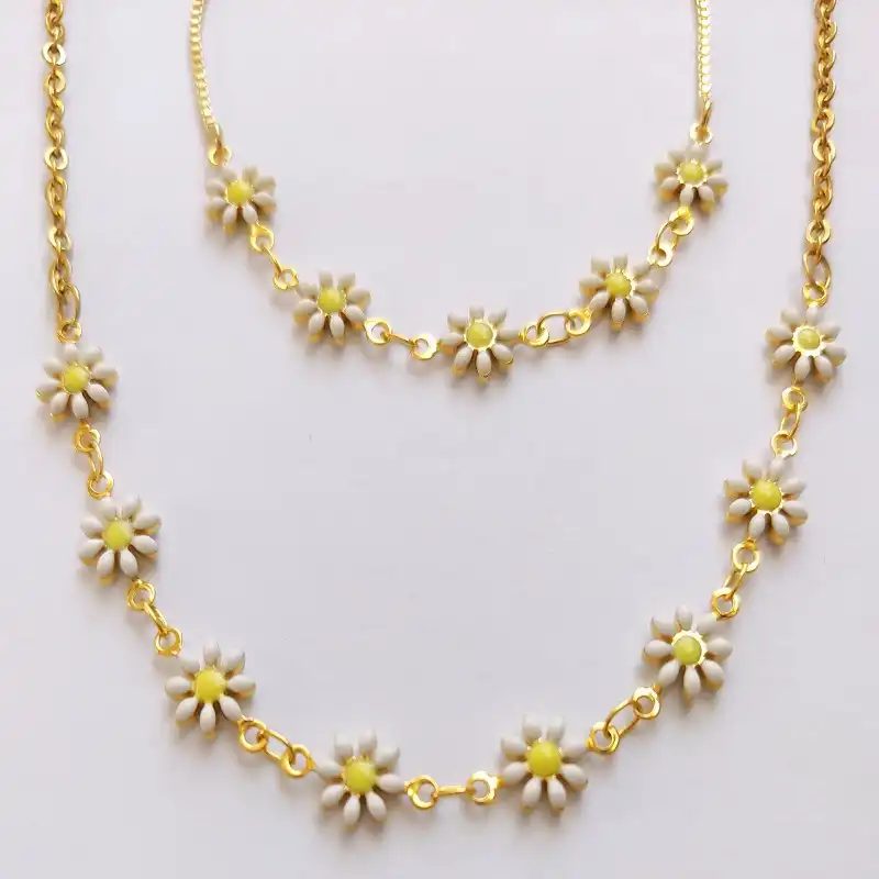 نیم ست زنانه مدل بابونه استیل کد 100