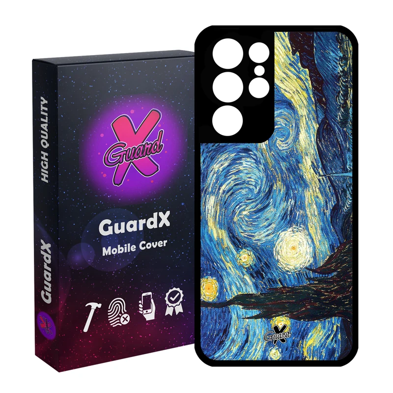 کاور گارد ایکس طرح Starry Night مدل Glass10110 مناسب برای گوشی موبایل سامسونگ Galaxy S21 Ultra