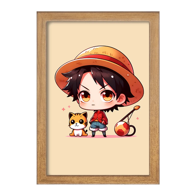 تابلو خندالو مدل لوفی انیمه وان پیس کد F9452