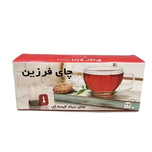 چای سیاه کیسه ای فرزین بسته 25 عددی
