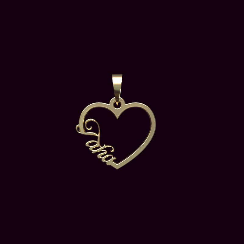 آویز گردنبند طلا 18 عیار زنانه مدوپد مدل اسم طاها taha کد PB1-10143