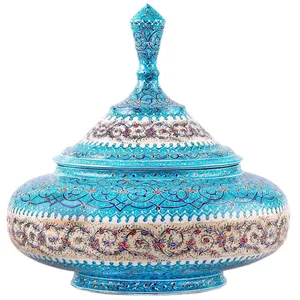 شکلات خوری مسی میناکاری اثر ابوالقاسمی کد 170045