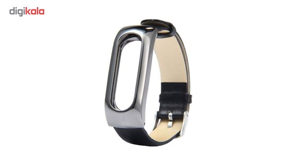 بند مچ بند هوشمند شیائومی مدل Mi Band 2 Metal Leather بند مچ بند هوشمند شیائومی مدل Mi Band 2 Metal Leather