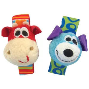 مچ بند جغجغه‌ای پلی گرو مدل Wrist Rattle Dog And Giraffe