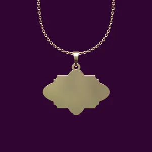 گردنبند طلا 18 عیار زنانه مدوپد مدل شکل هندسی کد P2-1-1259