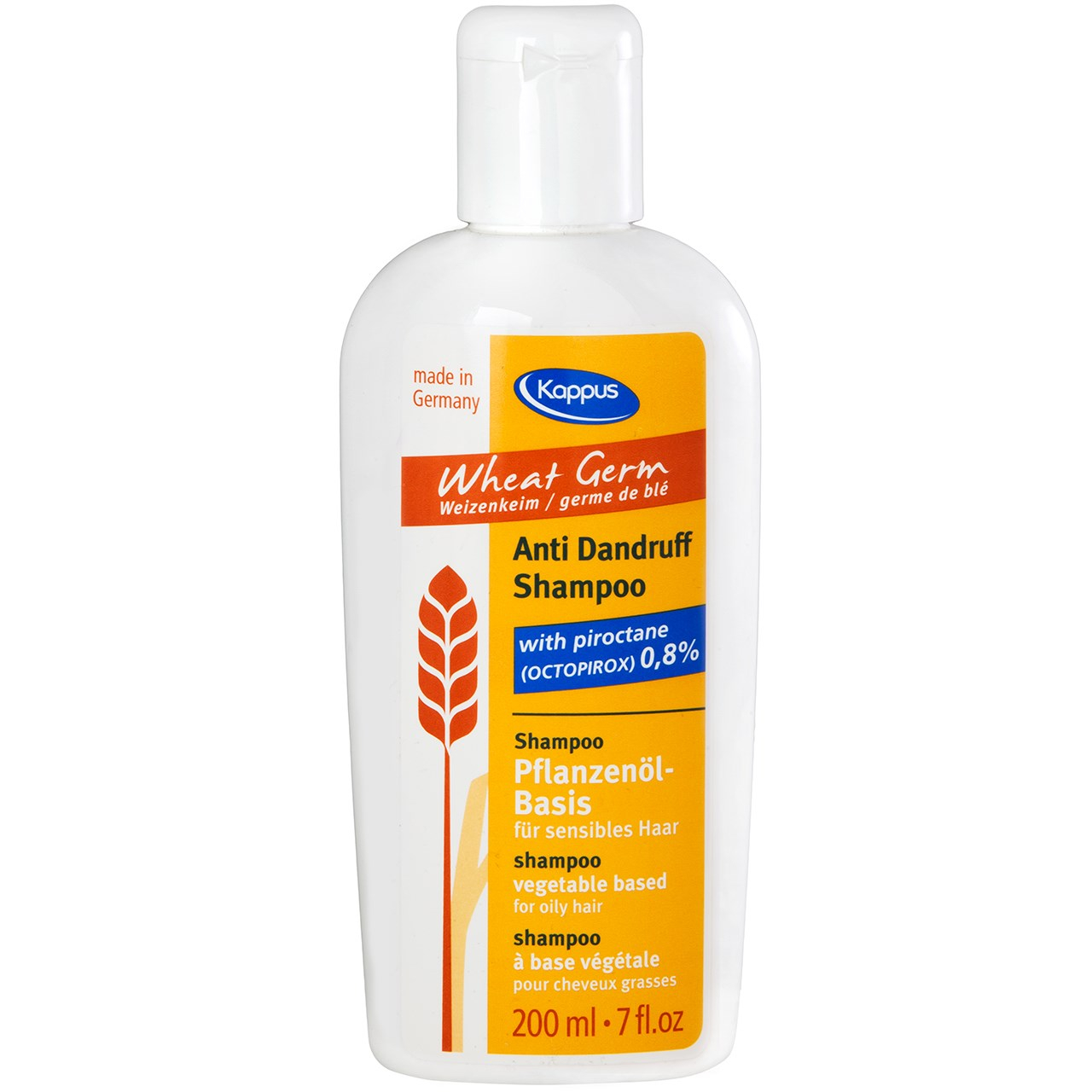 شامپو ضدشوره کاپوس مدل Wheat Germ حجم 200 میلی لیتر
